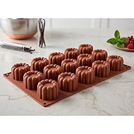 ORION Flower mould 15 brown silicone - Baking Mould