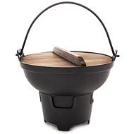 GRANDE fondue tapadásmentes felülettel, átm. 21,5 cm + fa fedél - Fondue