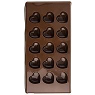 Silikonform für Schokolade HERZEN 15 - BRAUN - Form