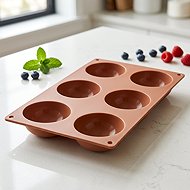 ORION Hemisphere mould 6 brown silicone - Baking Mould