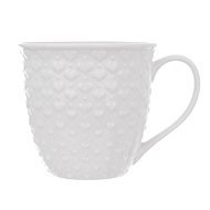 ORION Becher aus Keramik HERZ - 0,58 Liter - weiß - Tasse