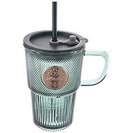 ORION VERDE Mug with lid and straw 0,46 l glass/UH - Mug
