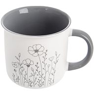 ORION Mug FLOWER 0,4 l grey, porcelain - Mug