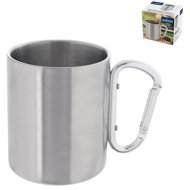 ORION Mug 0,35 l double wall + carabiner, stainless steel - Mug