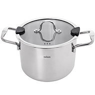 ORION Stainless steel pot VENICE 4,6 l lid glass - Pot