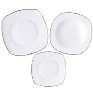 Orion Dining Set 18 pcs Square Dots - Dish Set
