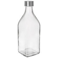 ORION Bottle with lid 1,1 l square glass/metal - Liquor Bottle