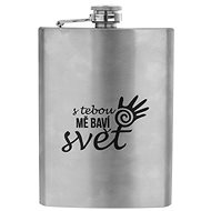Stainless-steel Pocket Flask I ENJOY THE WORLD WITH YOU 0.24l - Drinking Bottle