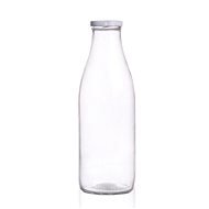 Orion Milk Bottle Glass + Candle 1l Clear - Liquor Bottle