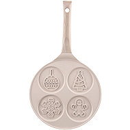 ORION Serpenyő Crema tükörtojás/palacsinta, átmérő 26,5 cm, 4 mélyedés, karácsony - Palacsintasütő