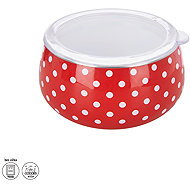 Orion Enamel bowl TEČKA Rim + lid diameter 13 cm - Small Bowl