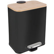 ORION BLACK Waste basket 5 L with pedal stainless steel/UH + lid - Rubbish Bin