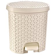 ORION UH with Pedal RATAN 5.5l CREAM - Rubbish Bin