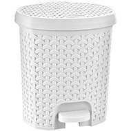 ORION UH Waste Bin with Pedal RATAN 11.5l WHITE - Rubbish Bin