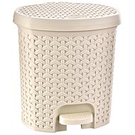 ORION UH Waste Bin with Pedal RATAN 11.5l CREAM - Rubbish Bin