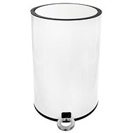 Waste Bin Metal/UH with Pedal WHITE 3l - Rubbish Bin