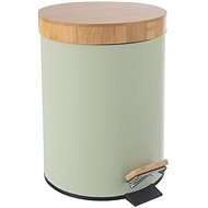 ORION Basket with pedal + lid GREENISH 5 l - Rubbish Bin