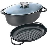 ORION AL AROMA Roasting Pan, 3 Parts, with Glass Lid - Roasting Pan