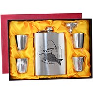 ORION Set of Hip Flask and 4 Tumblers, Fisherman - Thermos