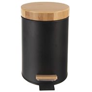 Orion BLACK 3 l with pedal metal/UH + bamboo lid - Rubbish Bin