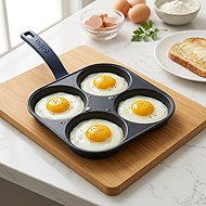 ORION Frying pan for oxtail/pancakes 20,5 × 20,5 cm 4 sections cast iron SMALT - Pancake Pan