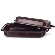 ORION BELIS Baking Enamel Roasting Pan, Brown 37,5x22,5cm Lid - Roasting Pan