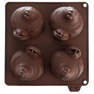Orion Silicone hen mould 4 brown - Baking Mould