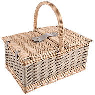 ORION Wicker/cotton picnic basket with lid - Picnic Basket