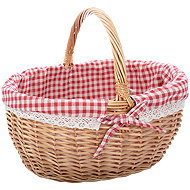 ORION Picnic Basket CHECKER Wicker/Cotton + PES - Picnic Basket