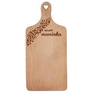 MOTHER Wooden Chopping Board with Handle, 30 x 14cm - Cutting Board