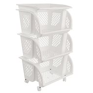 ORION Rack UH 3 Shelves on Wheels CHICO WHITE - Shelving Unit