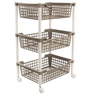 ORION Shelf UH 3 Shelves on Wheels GREY-WhITE - Shelving Unit