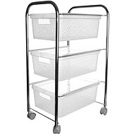 Orion  UH/Chrome Shelf, 3 Storeys on Wheels - Shelving Unit