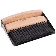 ORION Broom and dustpan set black mini with magnet wood/metal - Brush and dustpan