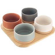 ORION Bowl/Serving tray set, stoneware and bamboo - Bowl Set