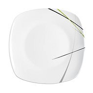 Orion Plate Porcelain GREEN Edge. Shallow - Plate