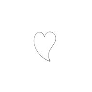 ORION Stainless-steel Cookie Cutter, Small Curved HEART - Corer