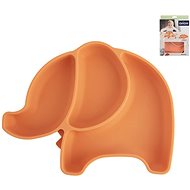ORION Plate 23 × 18 cm children's split elephant silicone orange - Plate