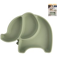 ORION Plate 23 × 18 cm children's split elephant silicone green - Plate