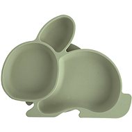 ORION Plate 23 × 18 cm children's split bunny silicone green - Plate