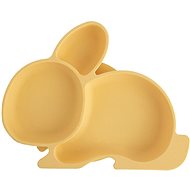 ORION Plate 23 × 18 cm children's split bunny silicone yellow - Plate