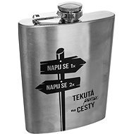 Orion Stainless-steel Flask LIQUID TRAVEL HELP 240ml - Hip Flask