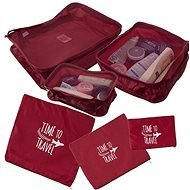 Set of Travel Organizers for a Suitcase 6 pcs Red - Storage Box
