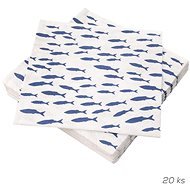 ORION Obrúsok papier Modré rybičky SEA 20 ks 33 × 33 cm - Papierové obrúsky