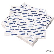 ORION SEA Napkin Paper Blue Fish 20 pcs 33x33cm - Paper Napkins