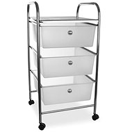 Chest of Drawers UH/Chrome 3 Levels, on Wheels - Storage Box