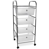 Chest of Drawers UH/Chrome 4 Tiers on Castors - Shelving Unit