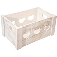 Orion Bedýnka dřevo dekorace SRDCE 28x18x14 cm  - Úložný box