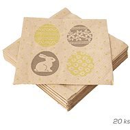 ORION Obrúsky papier Vajíčka a zajačik 20 ks 33 × 33 cm - Papierové obrúsky