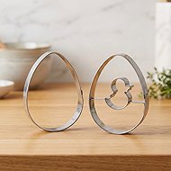 Stainless steel EGG Cutter/Center 2 pcs - Cookie Cutter